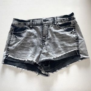 VANILLASTAR festival shortie black&gray jean short